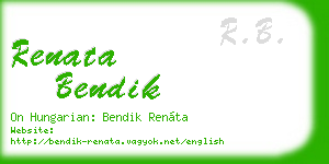 renata bendik business card