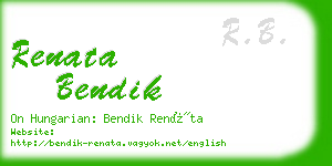 renata bendik business card